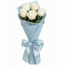 Букет 5 Белых роз Проуд в Улётах