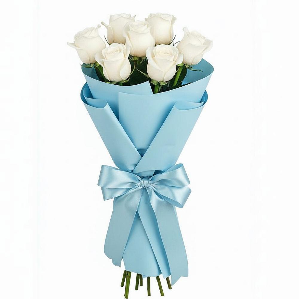 Букет 7 белых роз Проуд в Улётах
