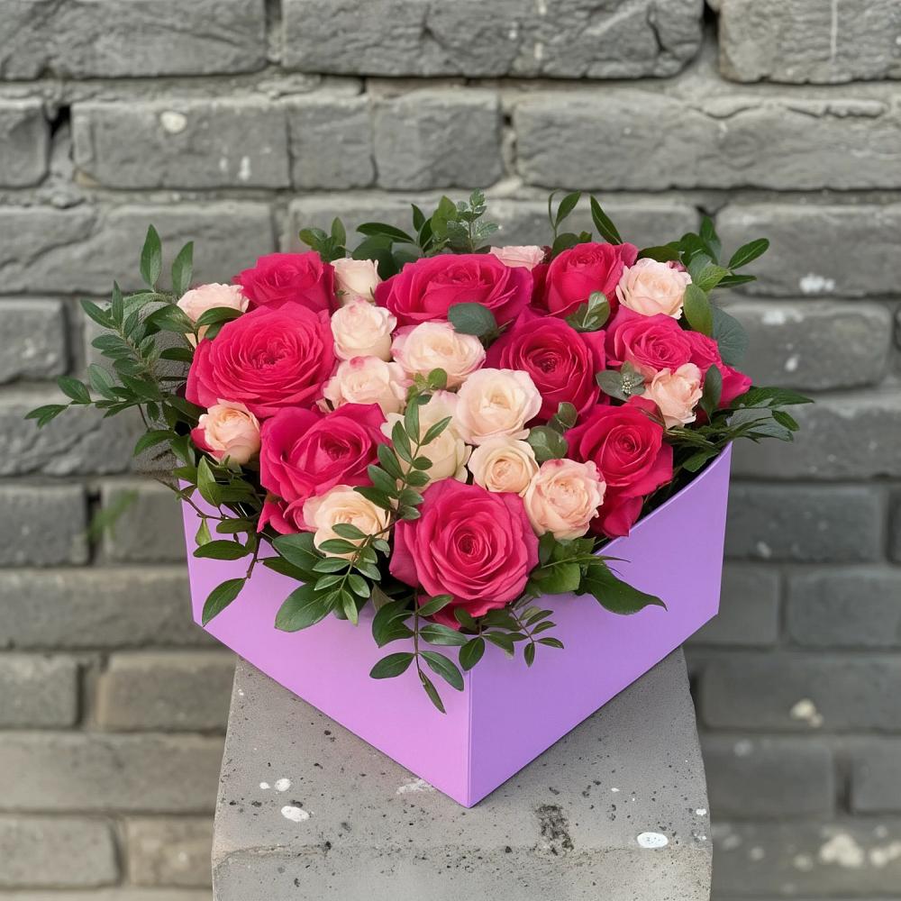 Цветочная композиция из Розы в коробке в Улётах