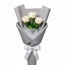 Букет 3 белые розы в Улётах