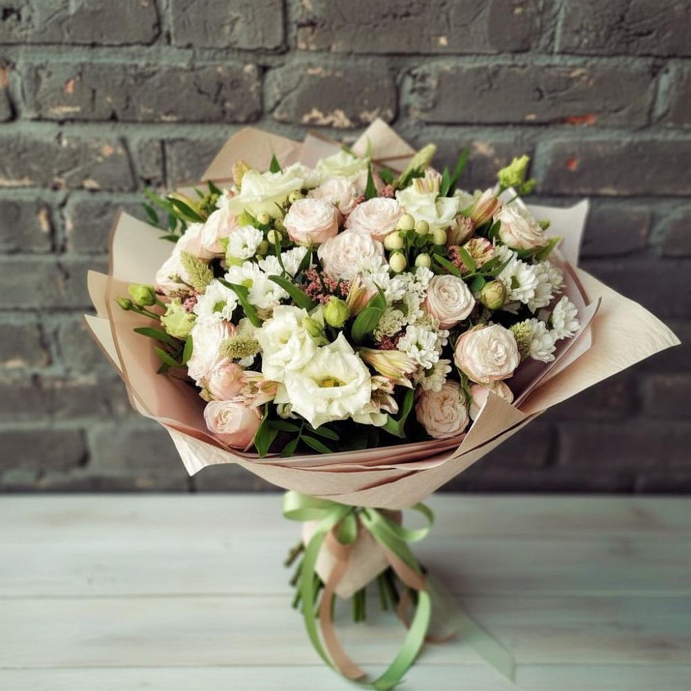 Букет цветов из: Альстромерии, Розы и Хризантемы в Улётах