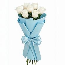 Букет 7 белых роз Проуд в Улётах