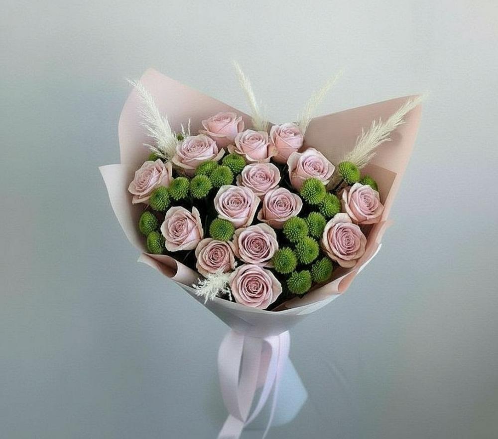 Букет цветов из: Розы и Хризантемы в Улётах