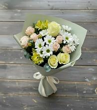 Букет цветов из:  Альстромерии, Розы и Хризантемы в Улётах
